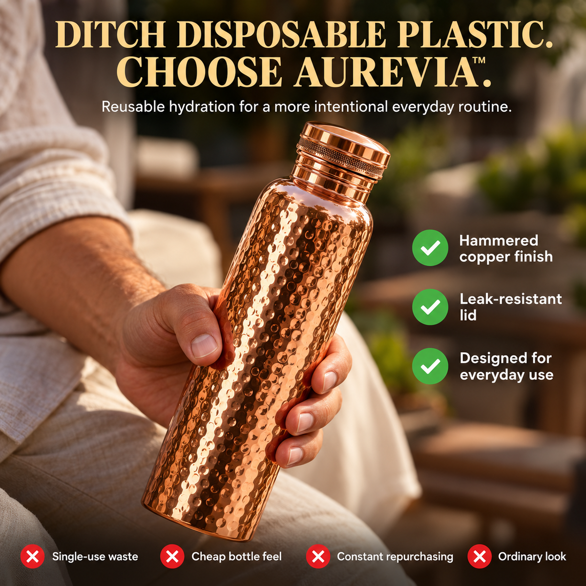 Aurevia™ Copper Bottle